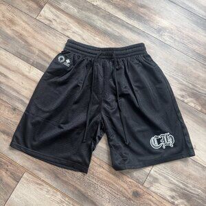 Chrome Hearts Mens Black Mesh Shorts